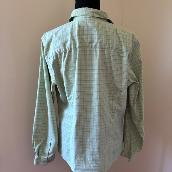 **L.L. BEAN* Green Plaid Long Sleeve Button Down Shirt Size Large - Picture 2 of 7